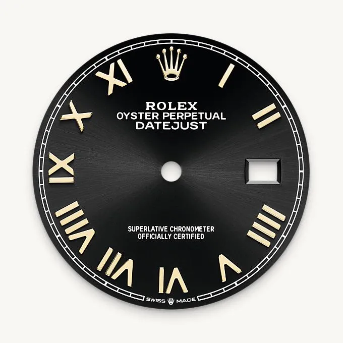 Bright black dial