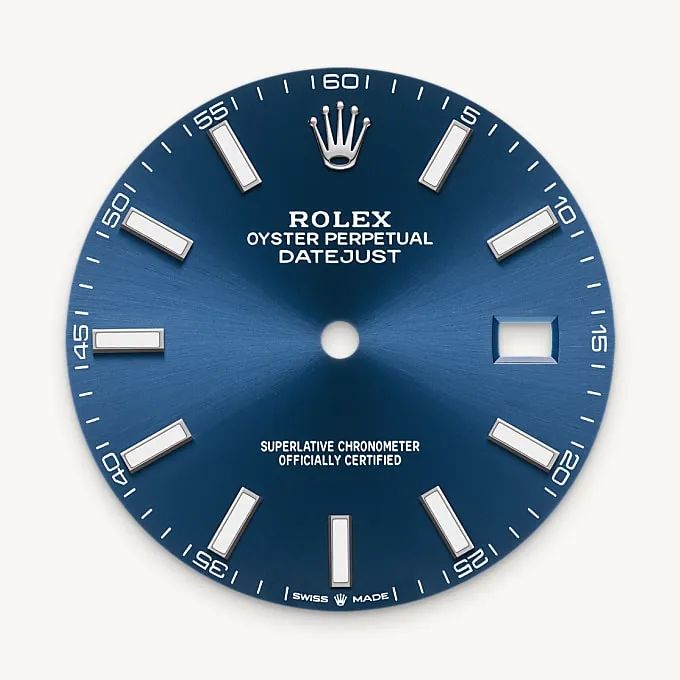 Bright blue dial