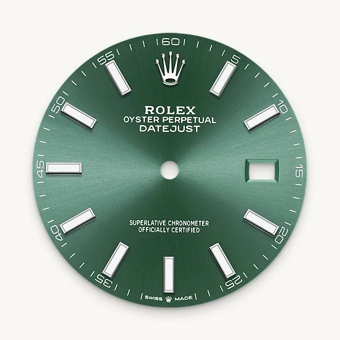 Mint green dial